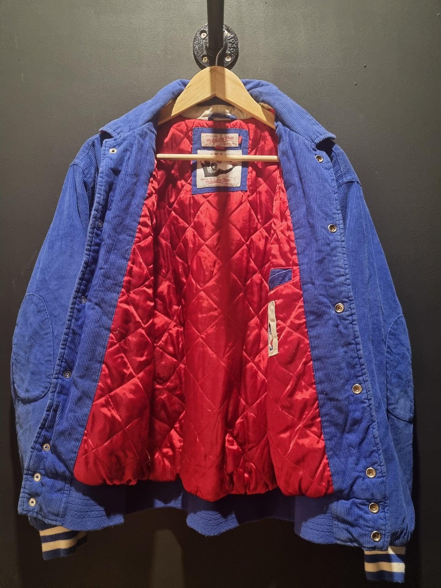 NY Giants Mitchell & Ness Throwback Cordory Bomber Medium