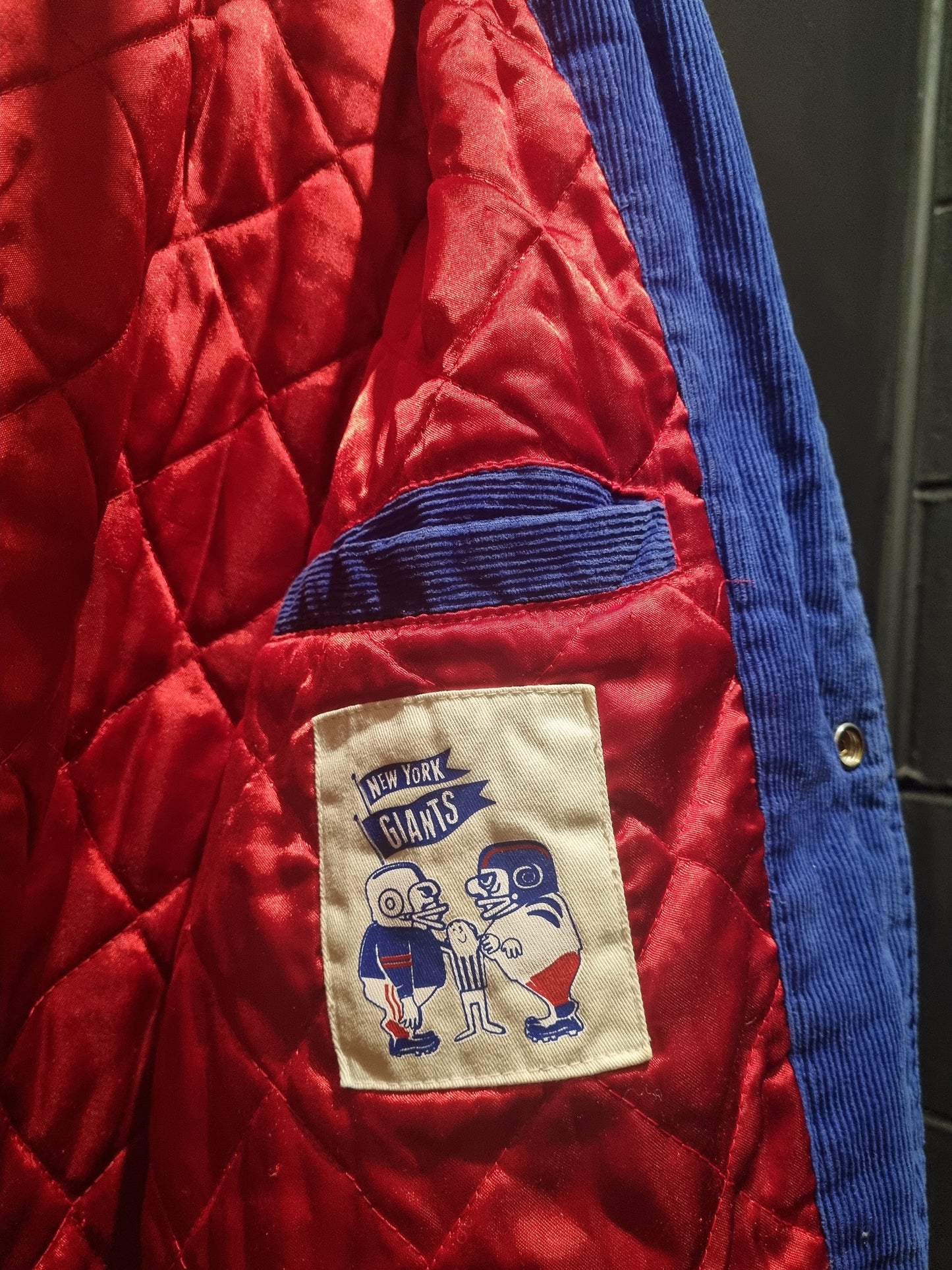 NY Giants Mitchell & Ness Throwback Cordory Bomber Medium