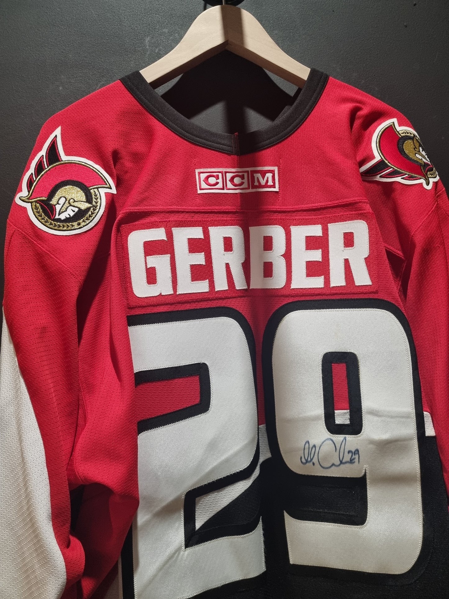 Signed Gerber Ottawa Senators XL