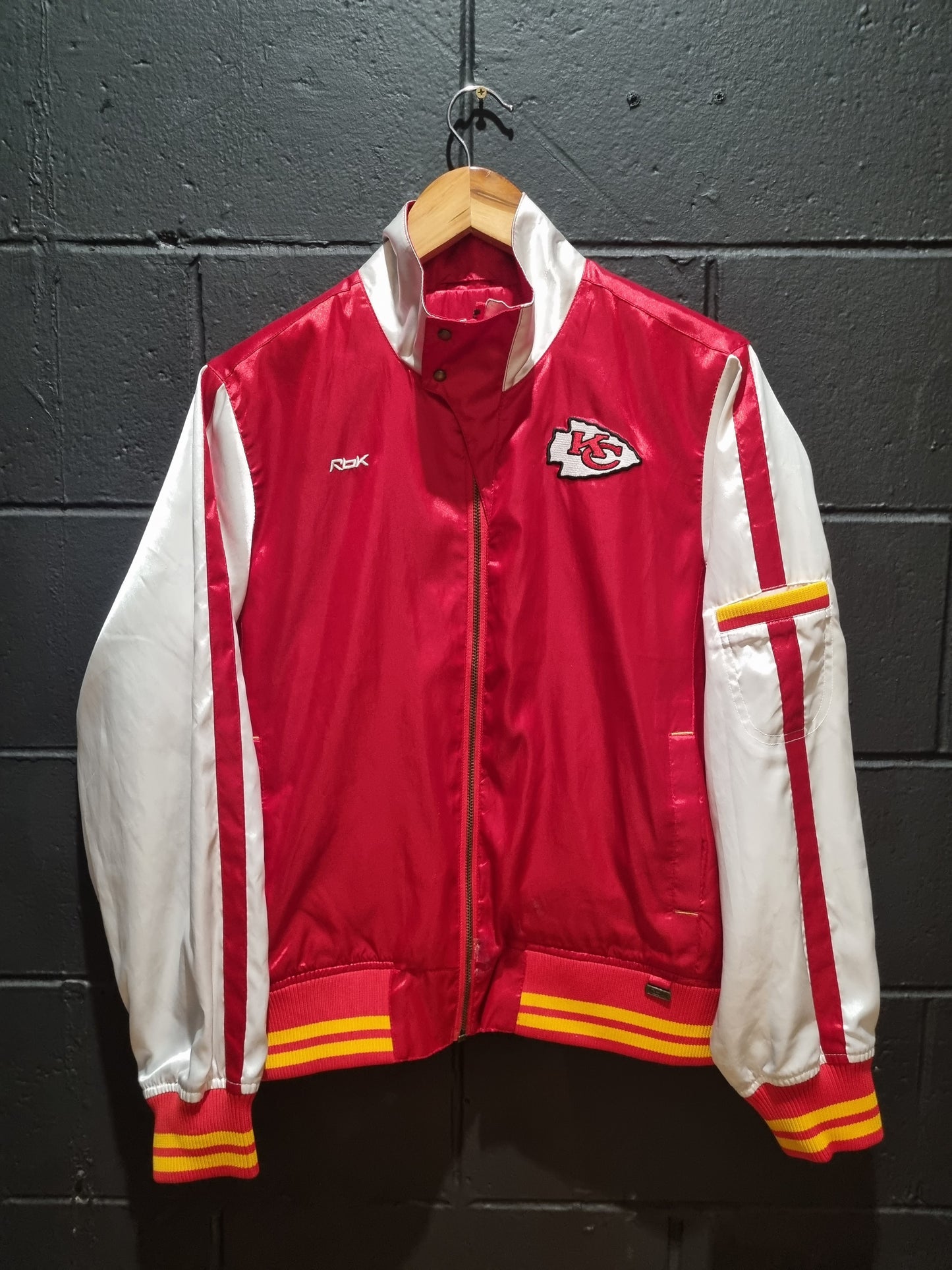 Kansas City Chiefs Reebok Satin Jacket Women Large
