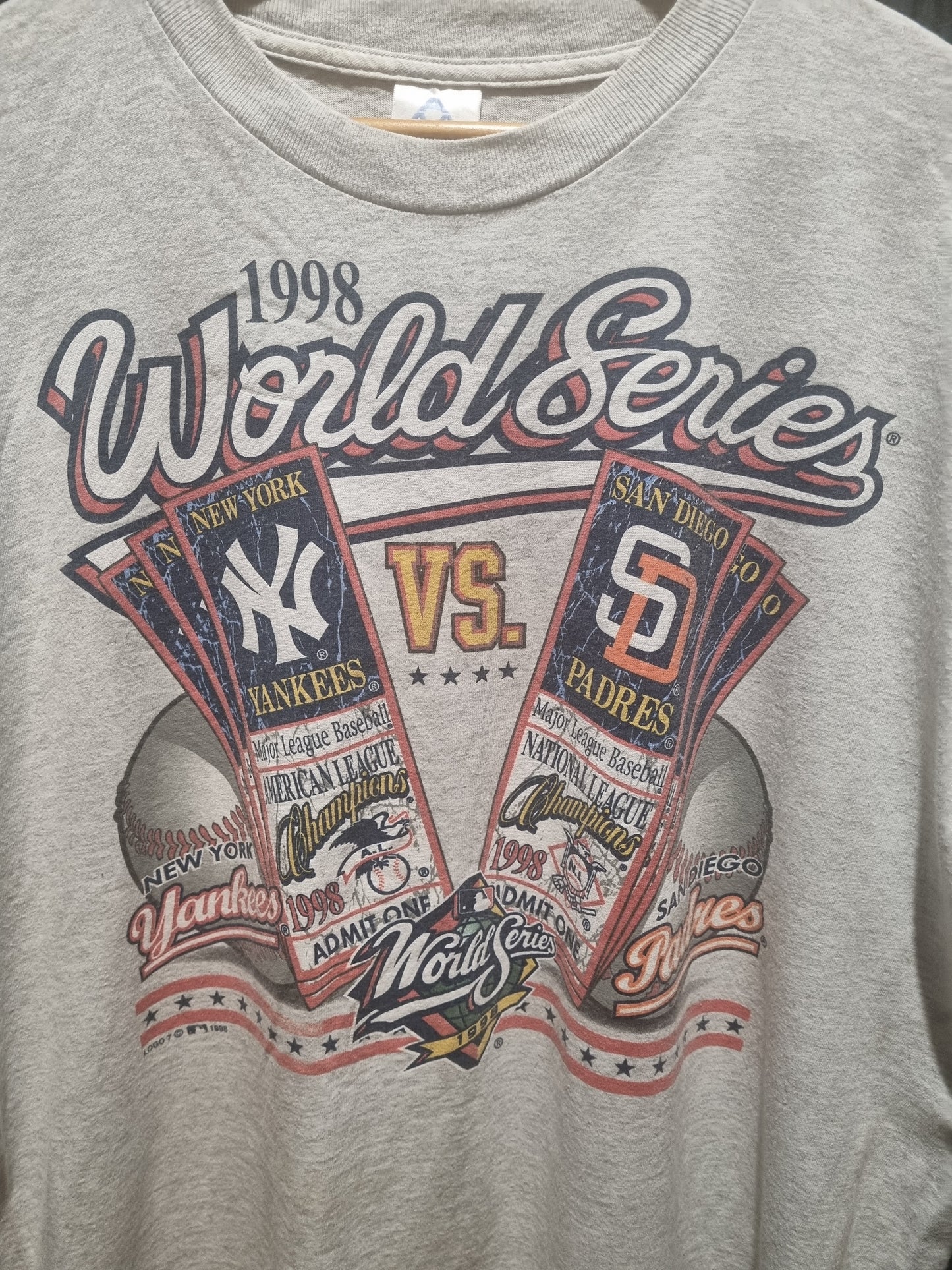 1998 World Series NY Yankees vs San Diego Padres Allstyle Apparal XL