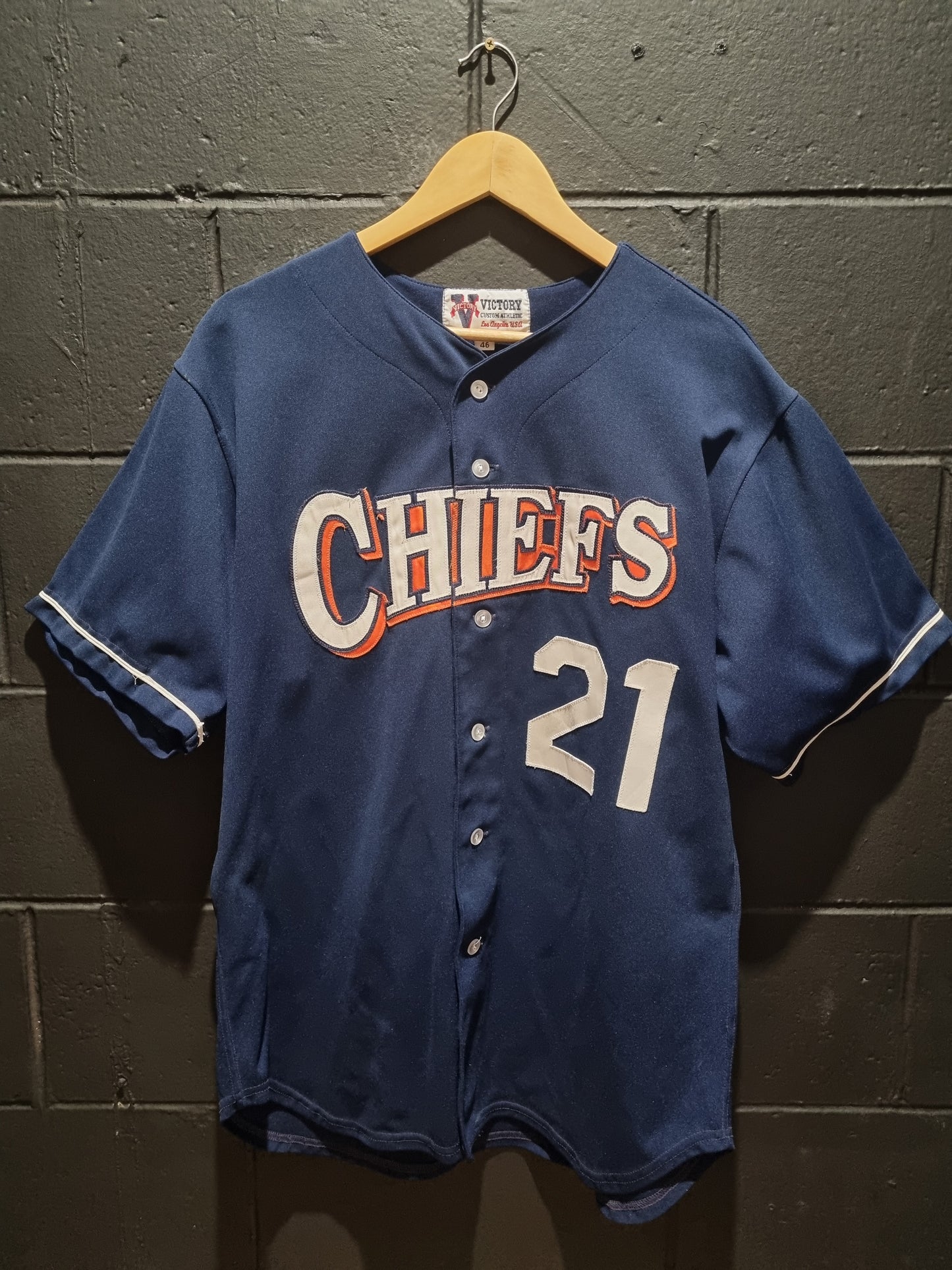Chiefs Custom Made Baseball Ball Jersey Large