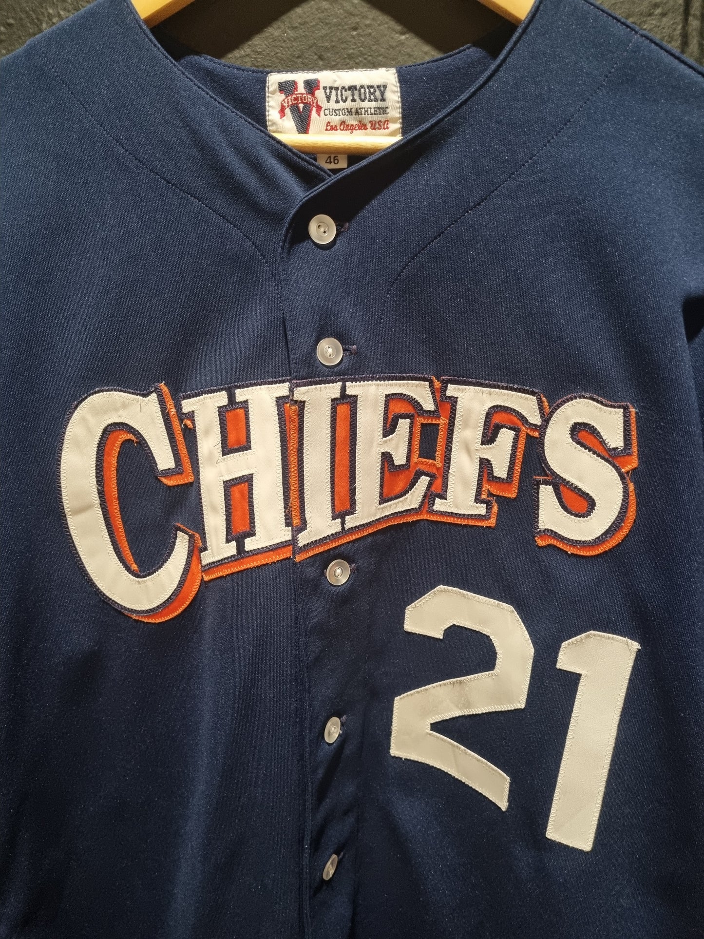 Chiefs Custom Made Baseball Ball Jersey Large