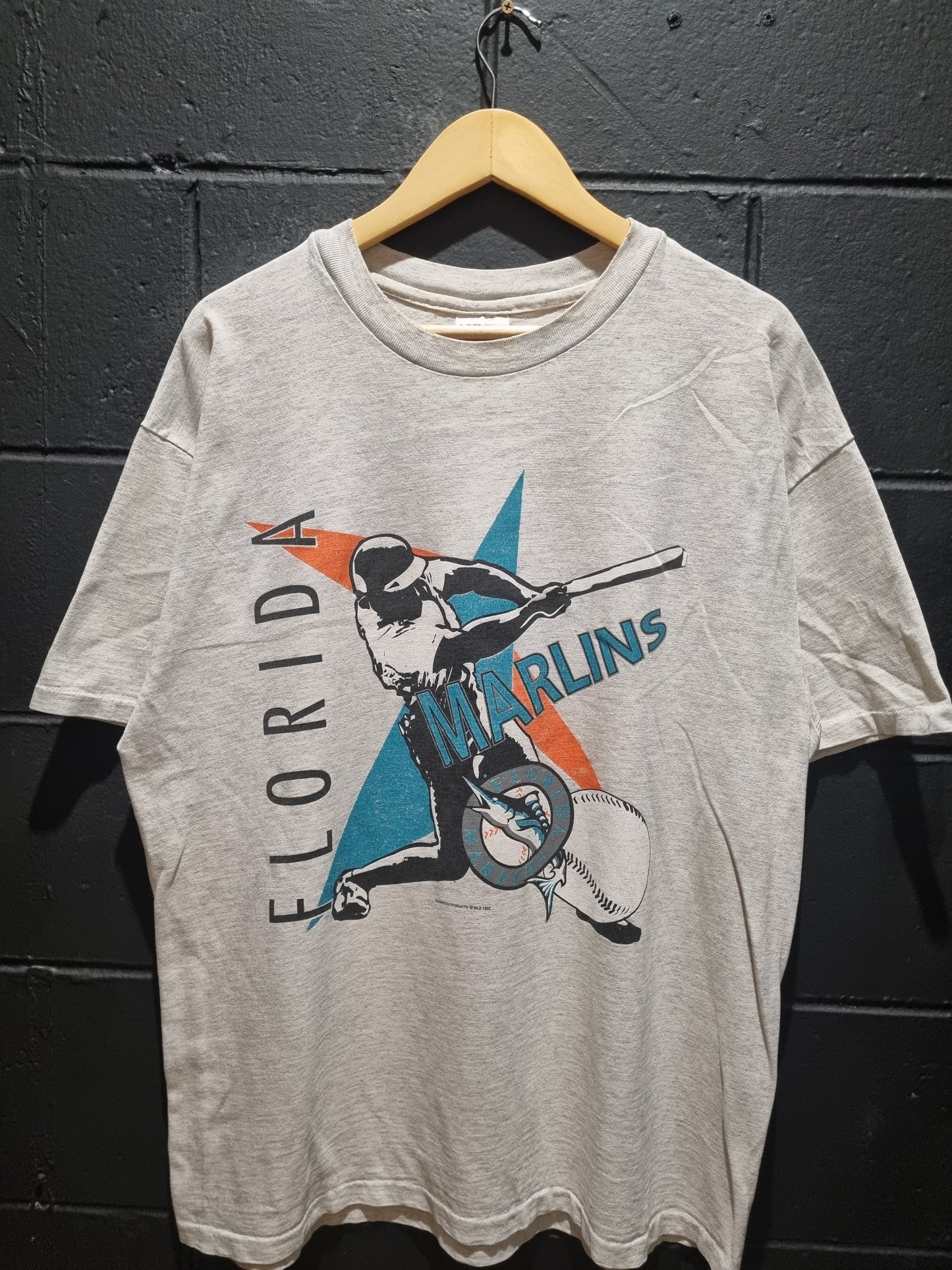 True Vintage Florida Marlins 1992 Heavy Weight Hanes XL