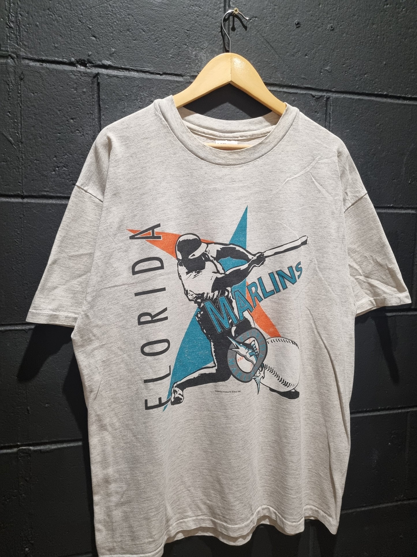 True Vintage Florida Marlins 1992 Heavy Weight Hanes XL