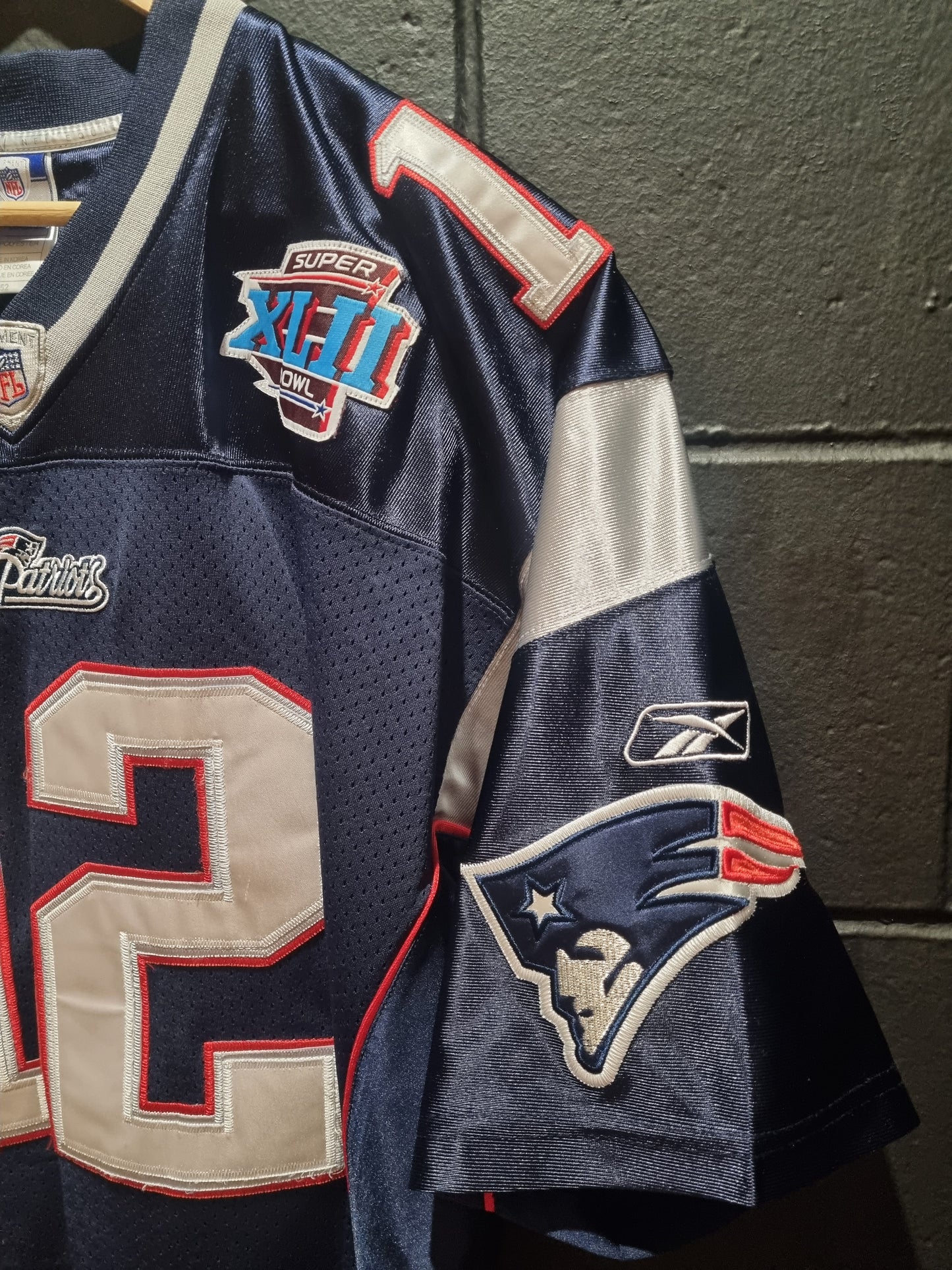 New England Patriots Tom Brady Super Bowl XLII Reebok XL