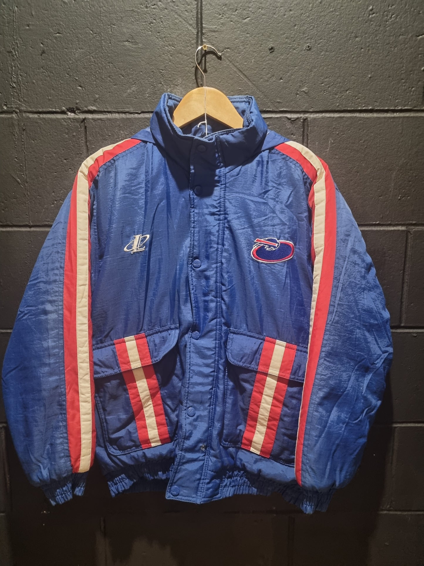 Buffalo Bills Authentic Logo Athletic ProLine Oversized Puffer Jacket Youth Large 14/16