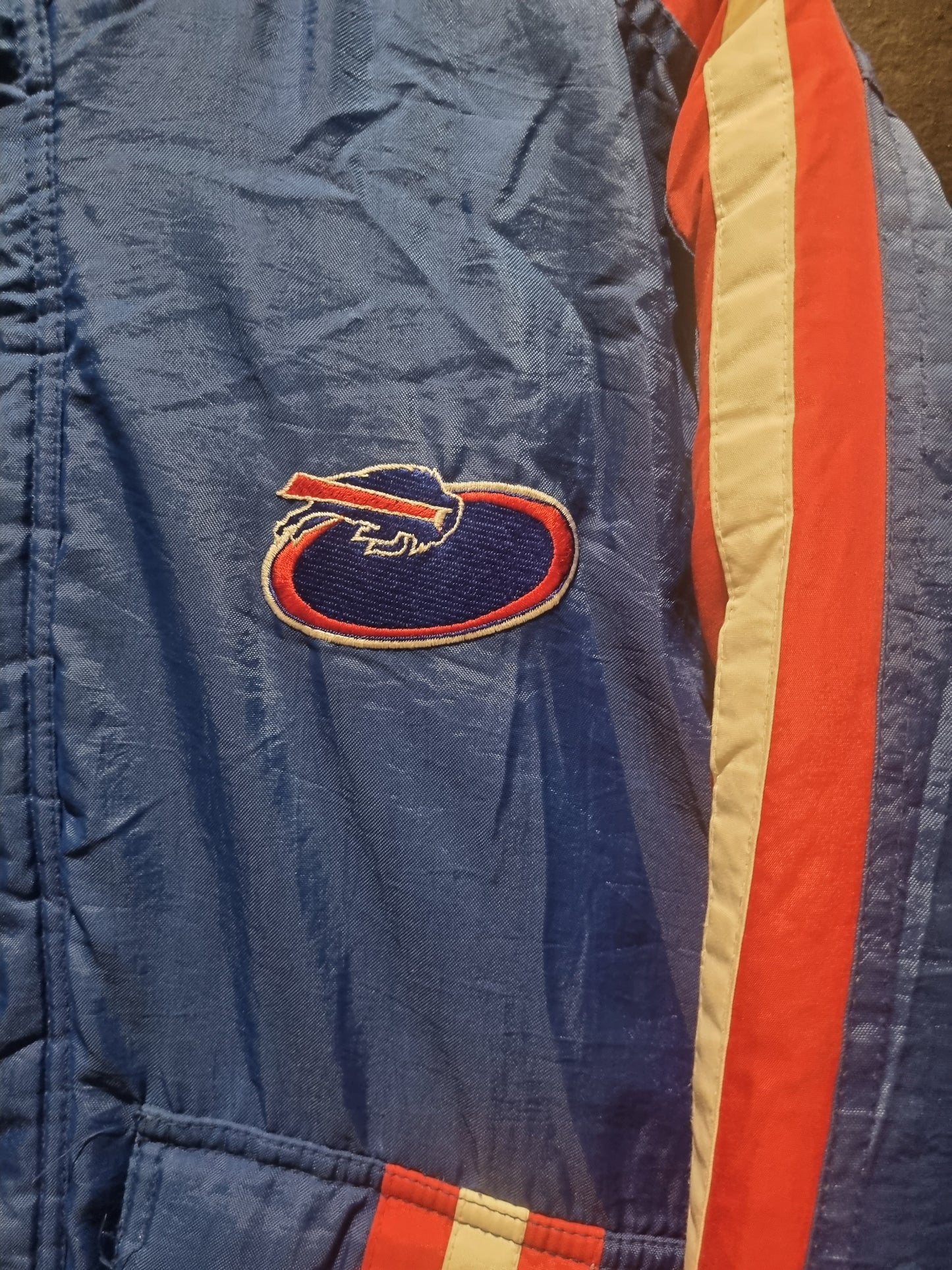 Buffalo Bills Authentic Logo Athletic ProLine Oversized Puffer Jacket Youth Large 14/16