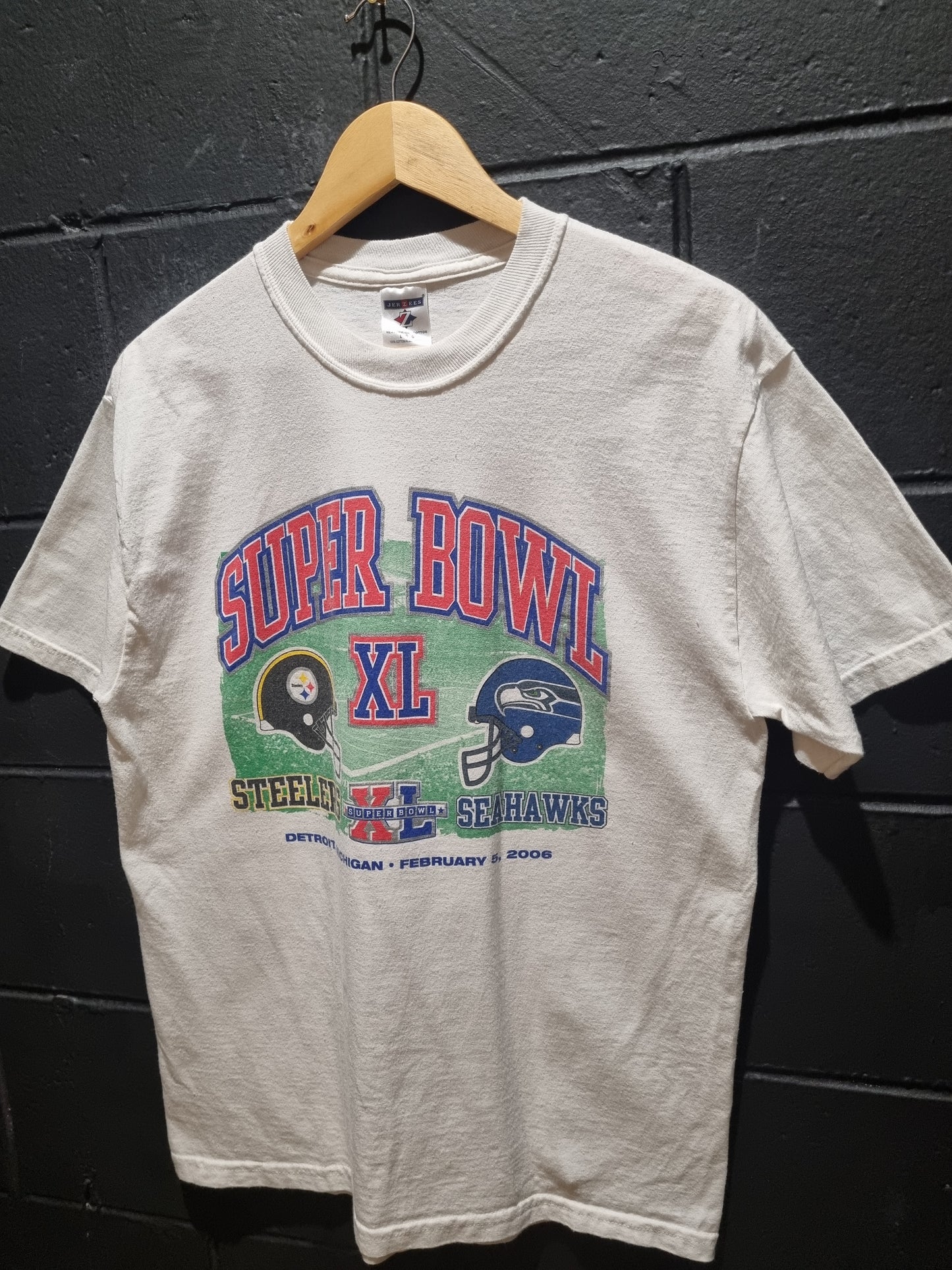 Steelers vs Seahawks Superbowl XL 2006 Jerzees Youth XL
