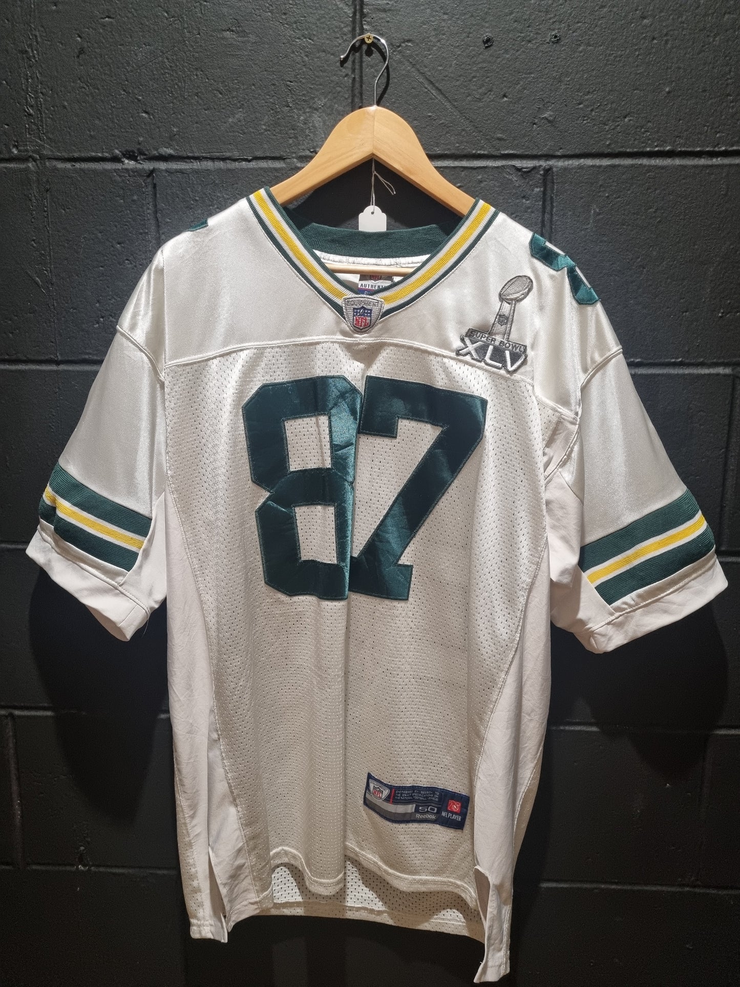 Green Bay Packers Nelson Super Bowl XLV Reebok XL