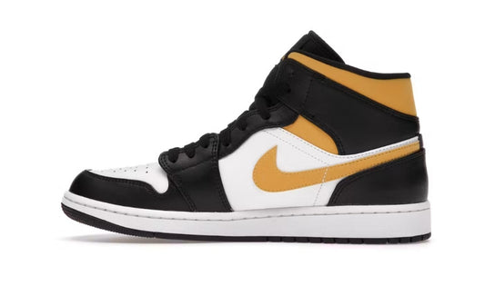 Air Jordan 1 Mid White Pollen Black