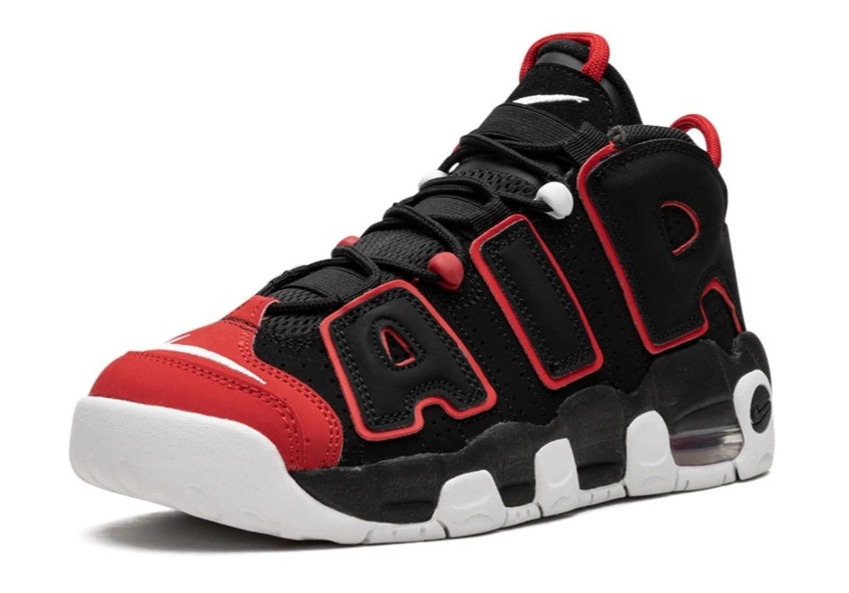 Nike Air More Uptempo GS Black White University Red