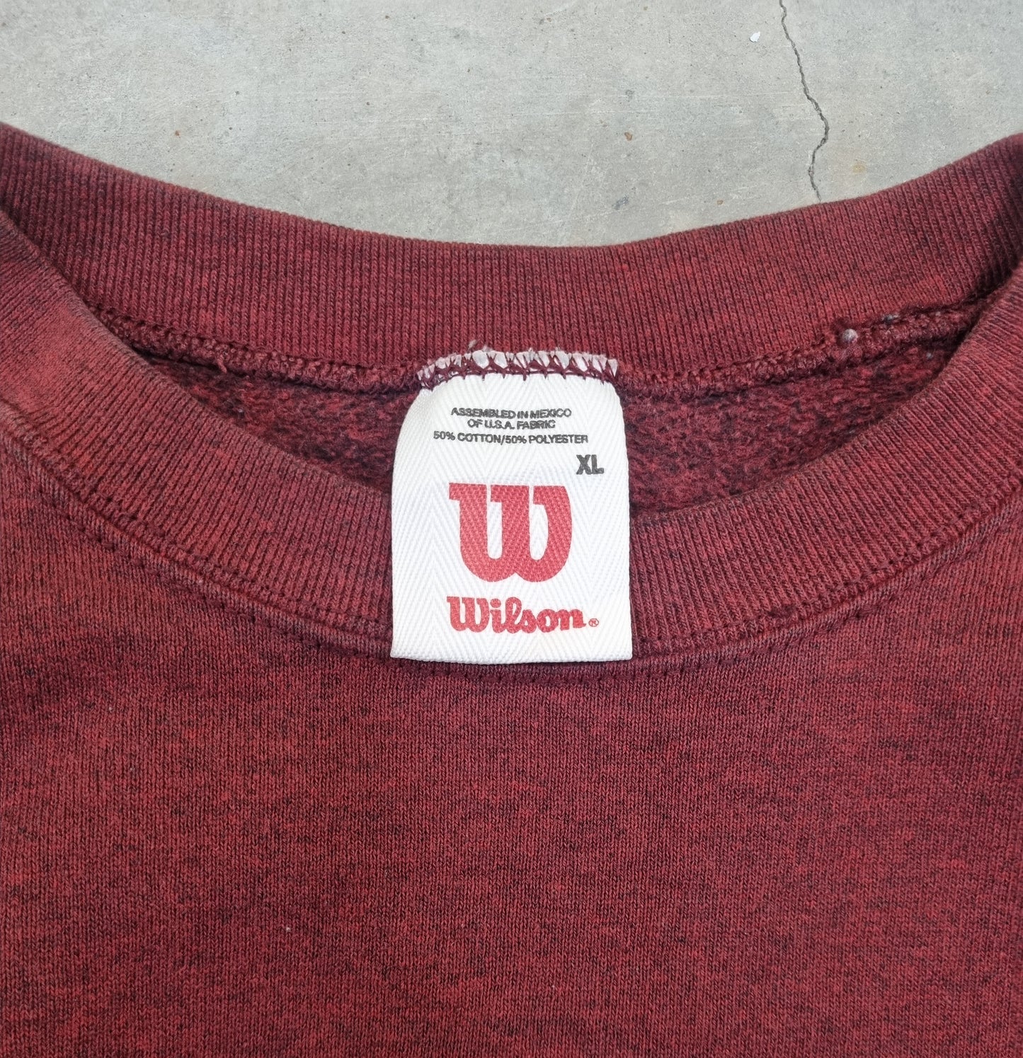 Vintage Tennis Burgandy Sweater Made in USA by Wilson XL