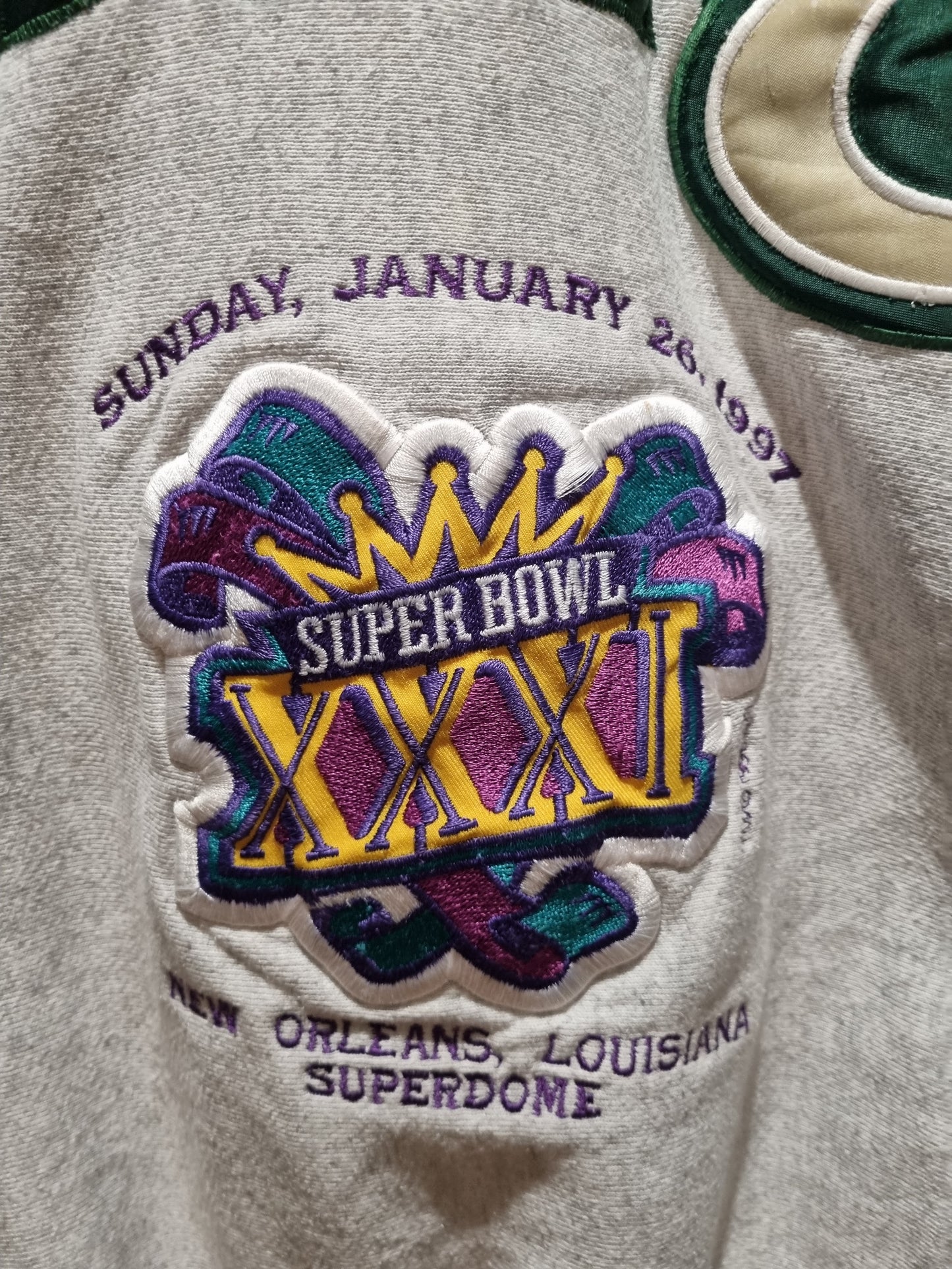 Green Bay Packers Super Bowl XXXI 1997 Sweater XL