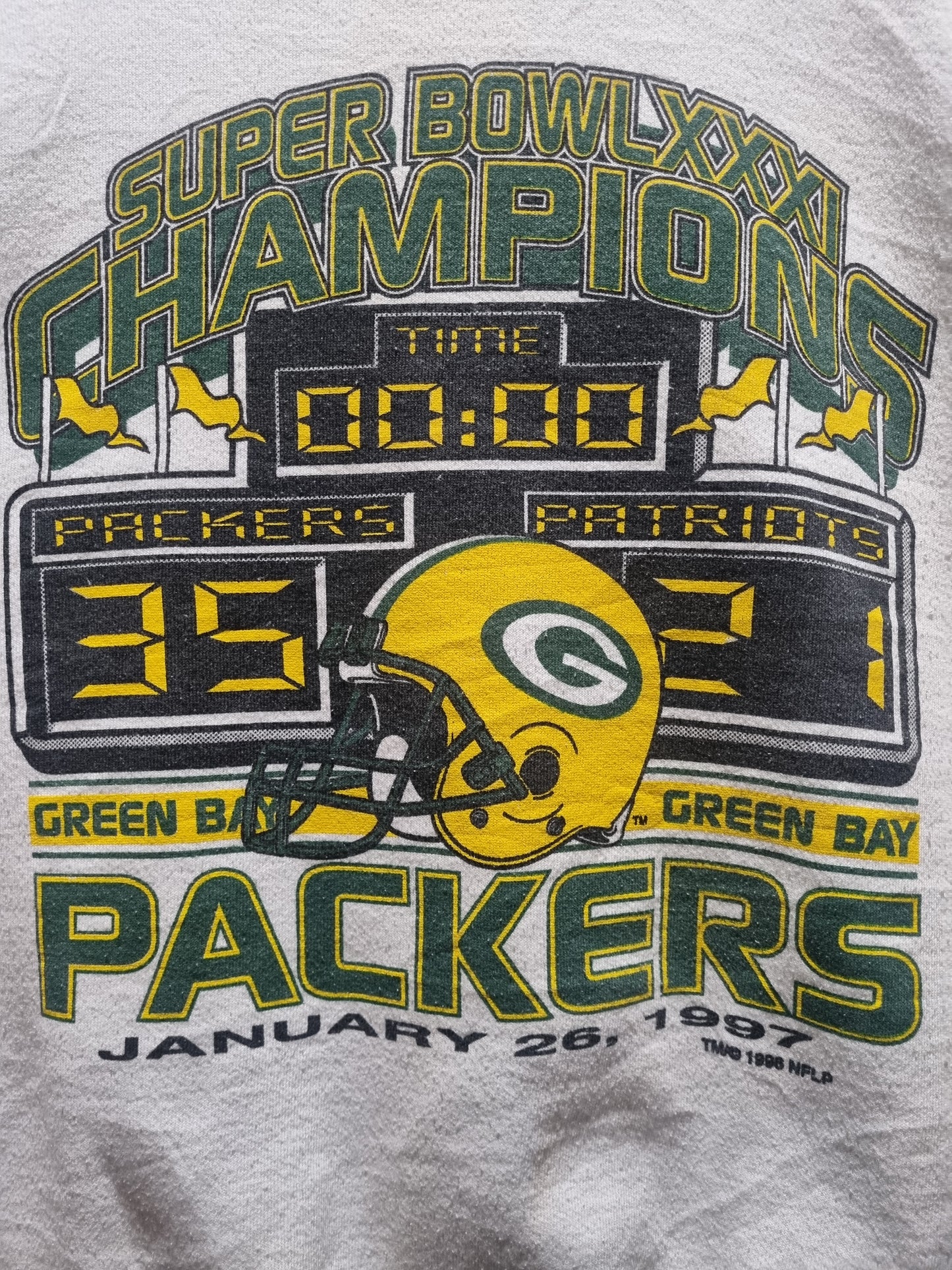 True Vintage Green Bay Packers Super Bowl Champions 1997 NFLP Made in USA Large