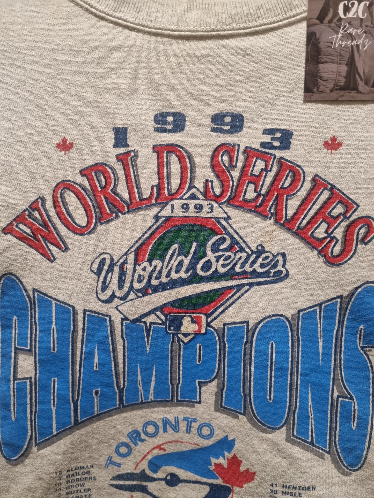 True Vintage 1993 World Series Champions Toronto Blue Jays Fruit of the Loom XL