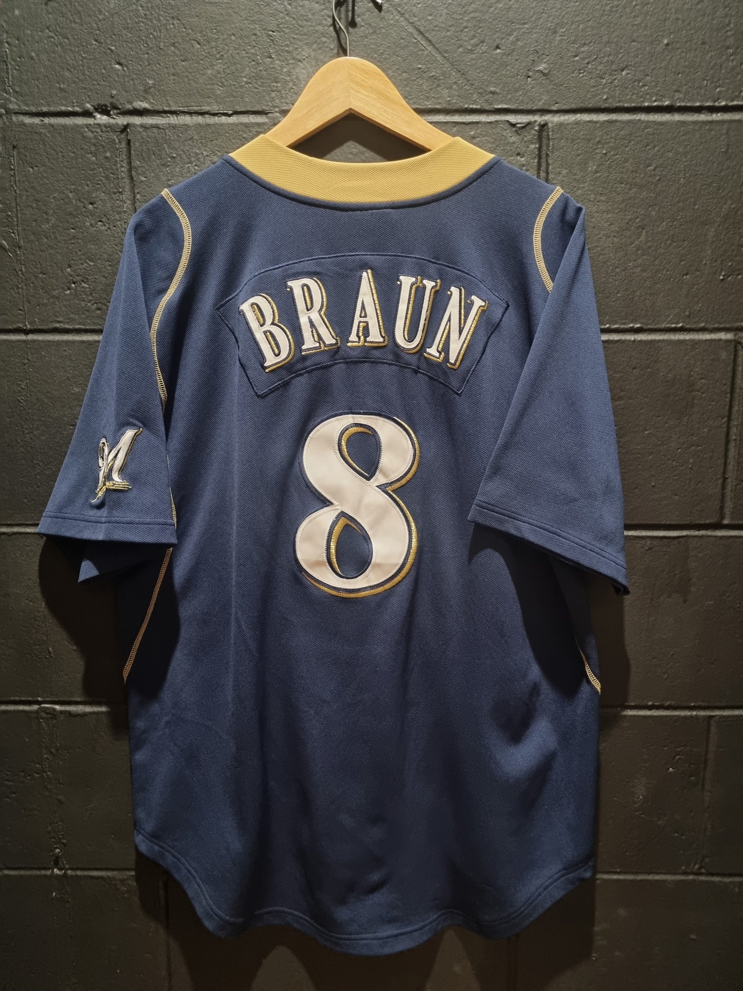 Milwaukee Brewers Braun Nike Drifit Large