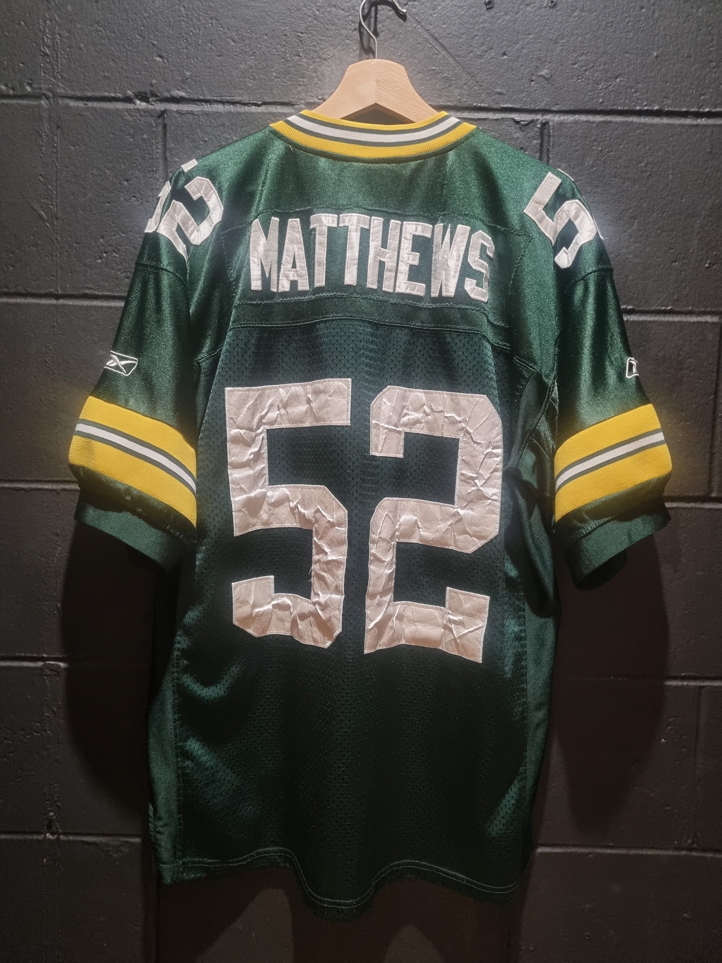 Green Bay Packers Matthews On Field Reebok 50 / Large