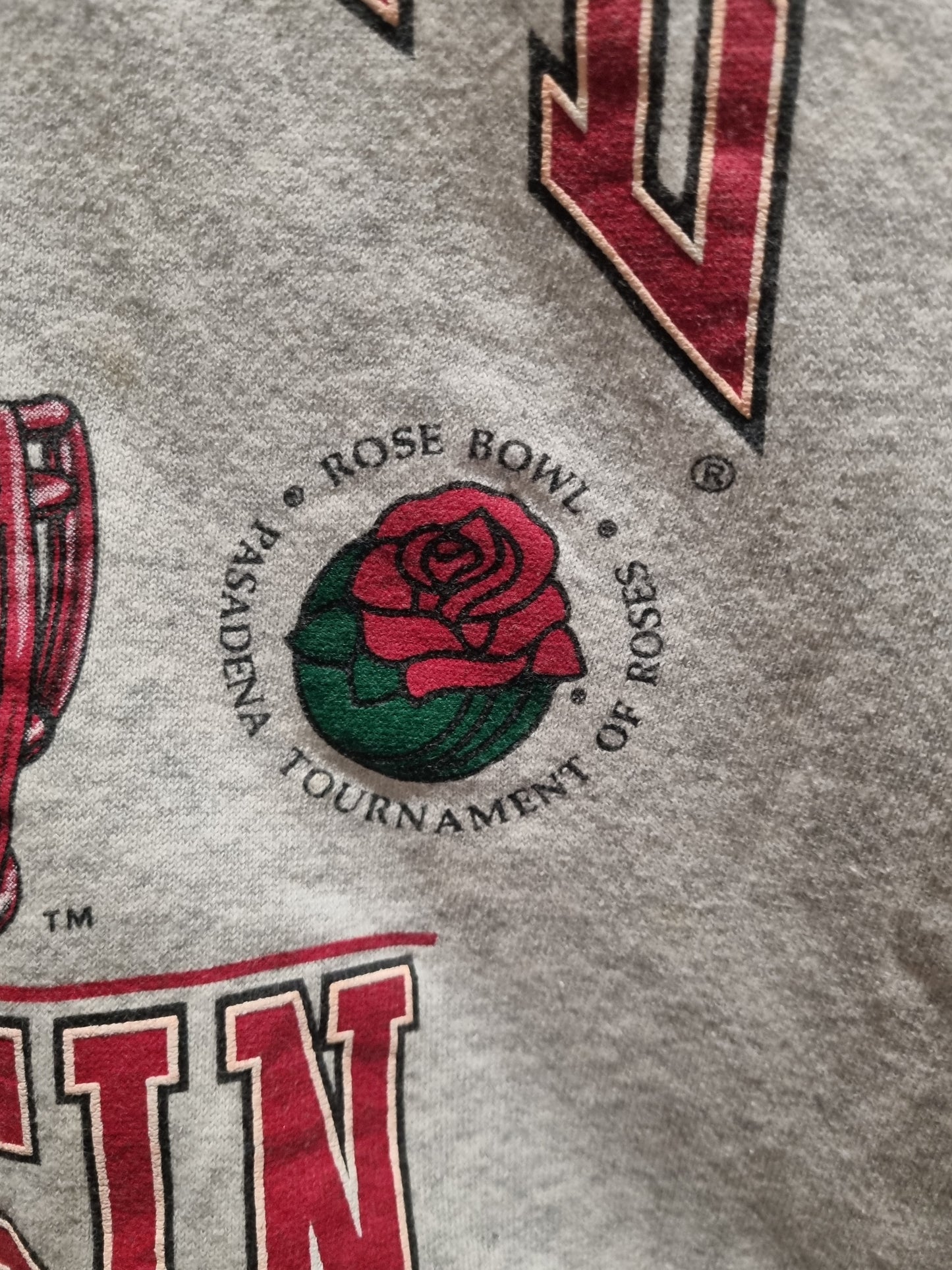 Vintage University of Wisconsin Badgers Football Rose Bowl 1994 Crewneck XL