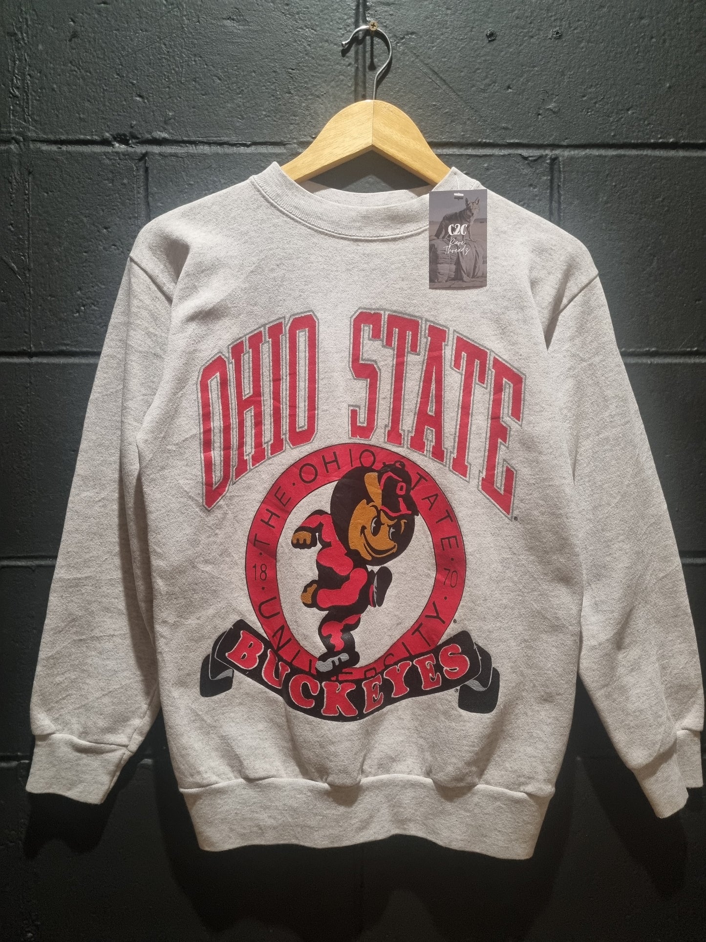 True Vintage Ohio State Buckeyes Brutus 1965 Made in USA by Tultex Small