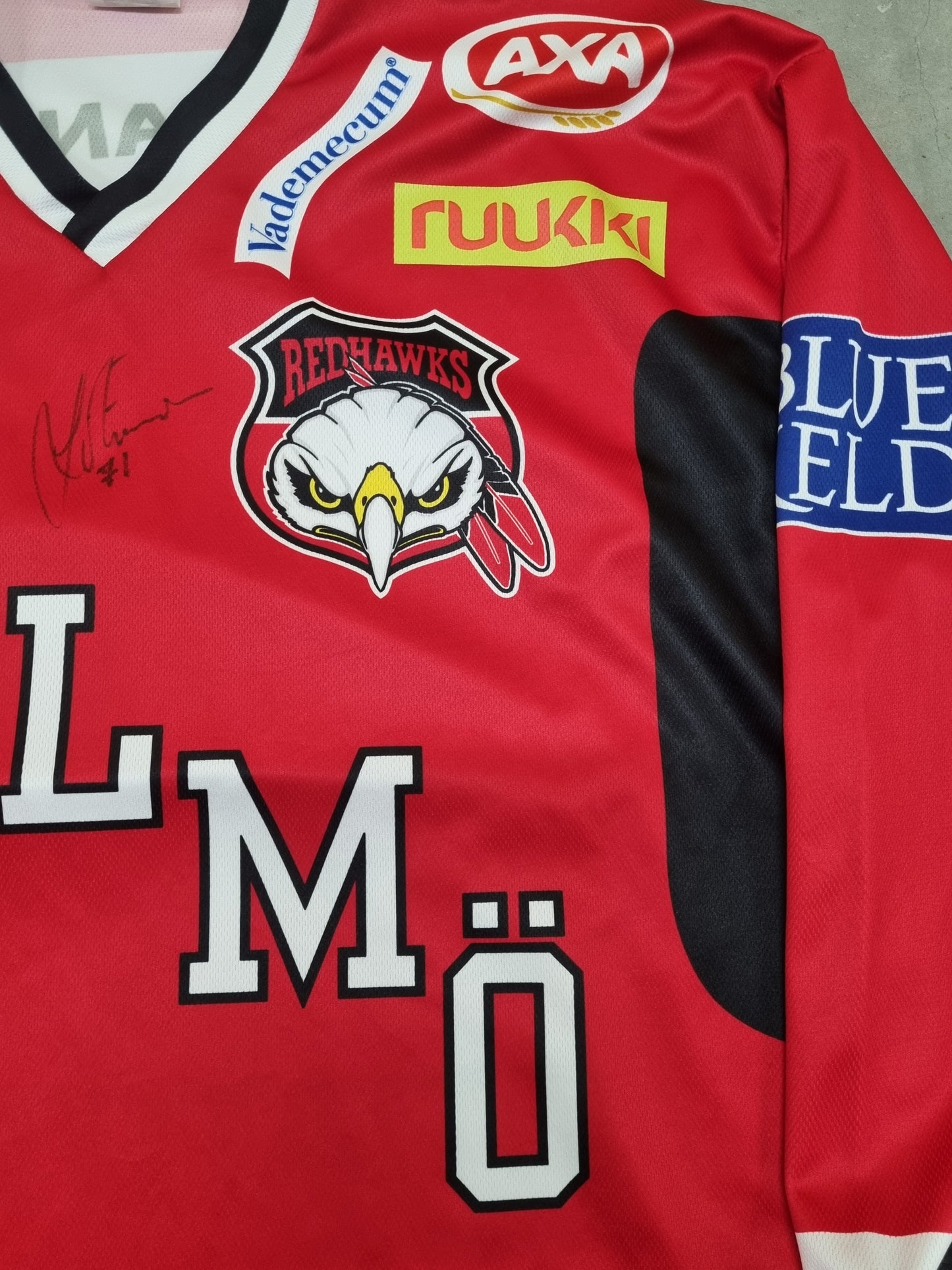 Rare Signature Malmo Redhawks Sweden Hockey Jersey XL