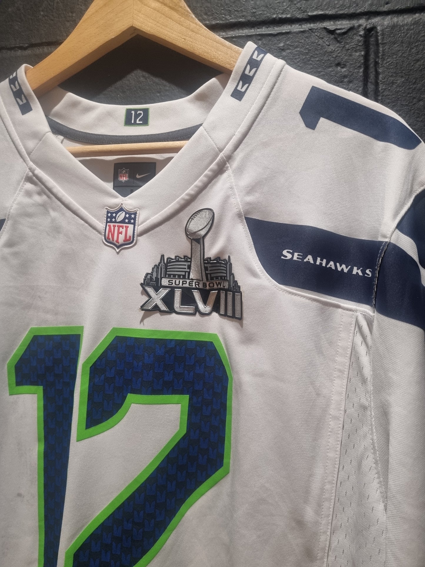 Seattle Seahawks Super Bowl XLVIII Nike Fan Jersey Large