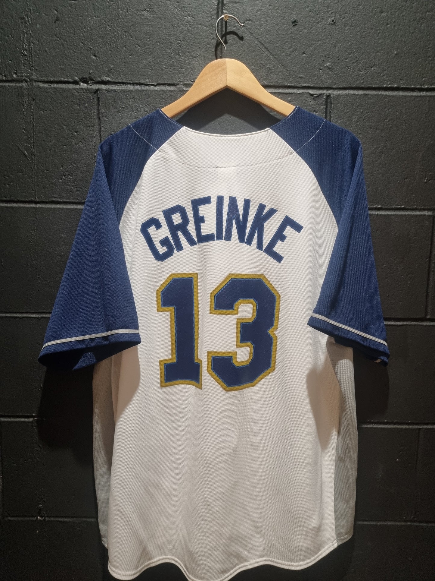 Milwaukee Brewers Zach Greinke Replica Majestic 2XL