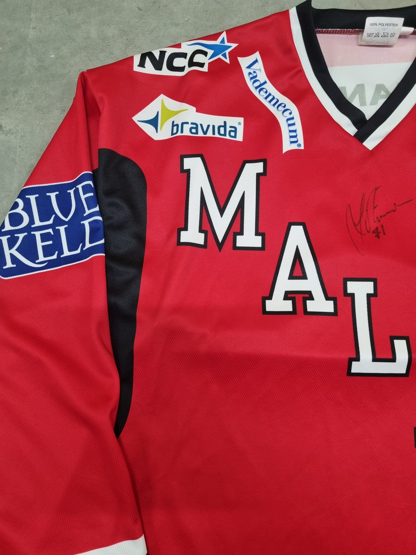 Rare Signature Malmo Redhawks Sweden Hockey Jersey XL