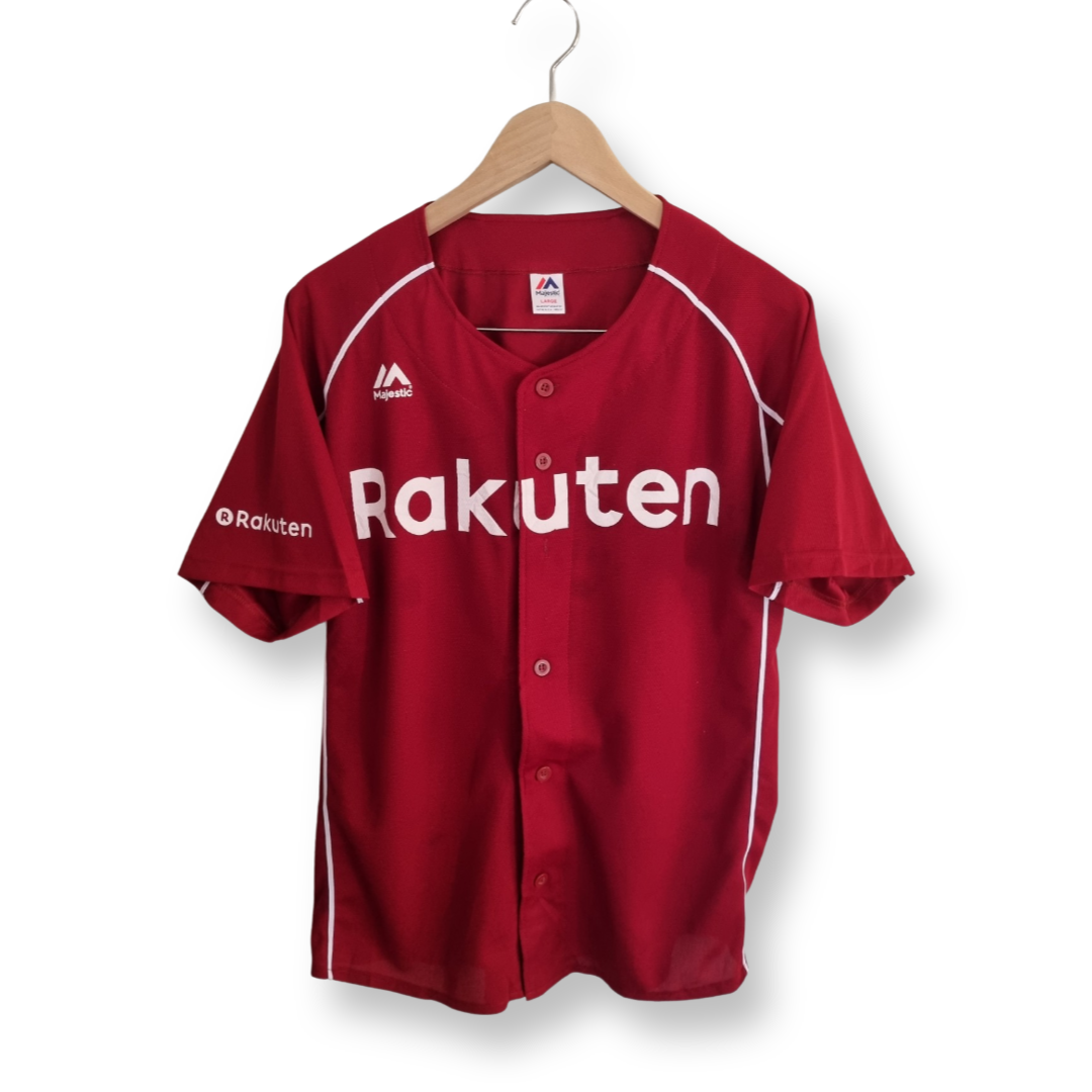 Genuine Majestic Japan Baseball Tohoku Rakuten Eagles Jersey Red