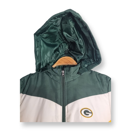 Women Long Puffer Green Bay Packers Jacket Small