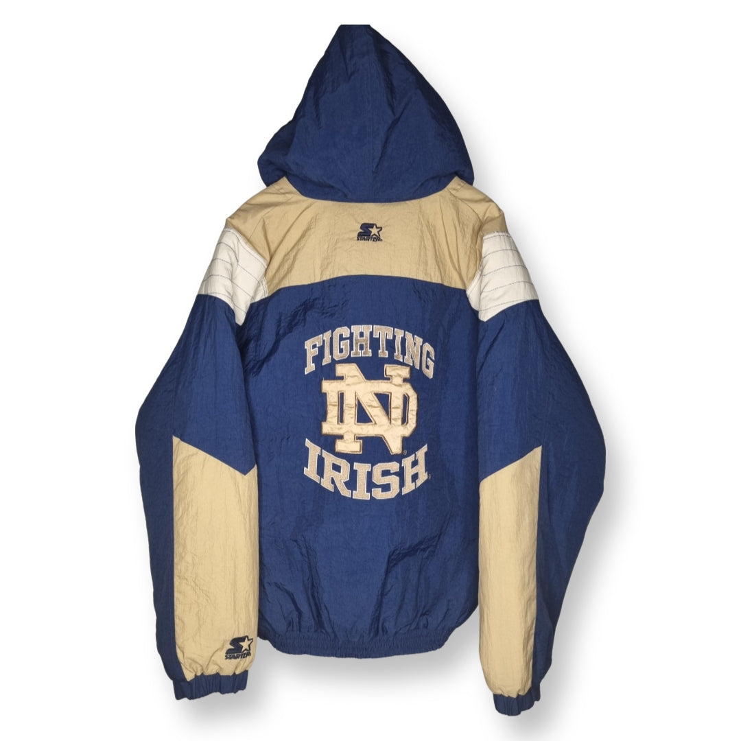 Starter Notre Dame Fighting Irish Half Zipper Oversized Hoodie XL