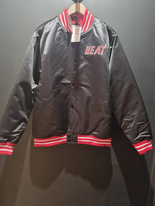 Miami Heat Satin Bombers Mitchell & Ness XL