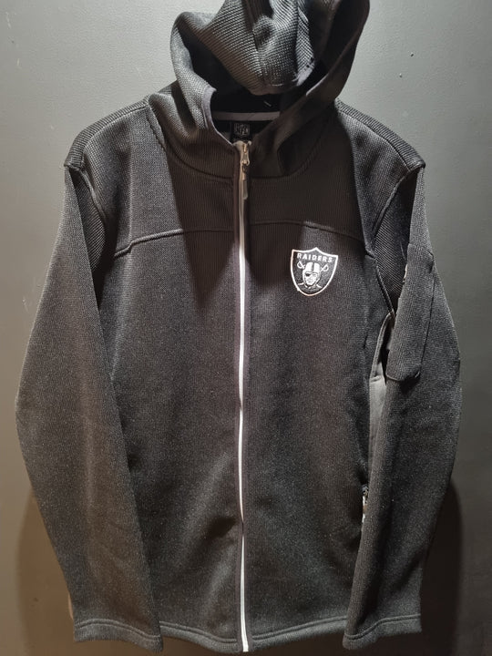 Raiders NFL Ribbed Fleece Jacket Large