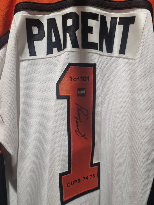 Bernie Parent Signed Authenticated Philly Flyers NHL Large