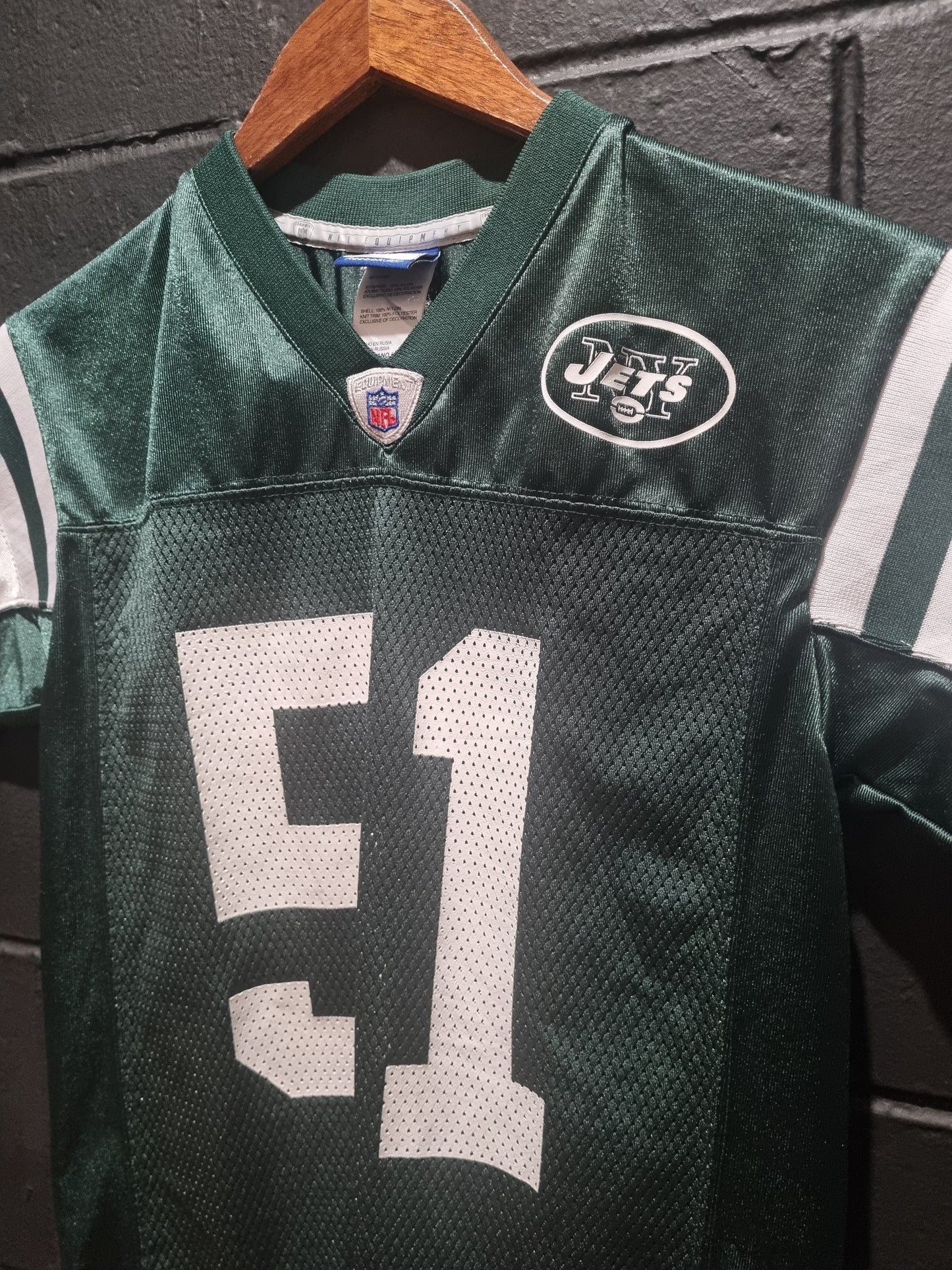 New York Jets Vilma Reebok Kids Medium (10/12)