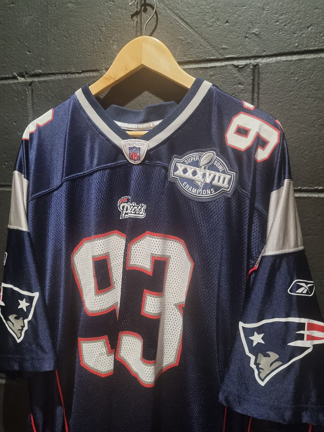 Patriots Seymour Reebok Super Bowl XXXVIII XL