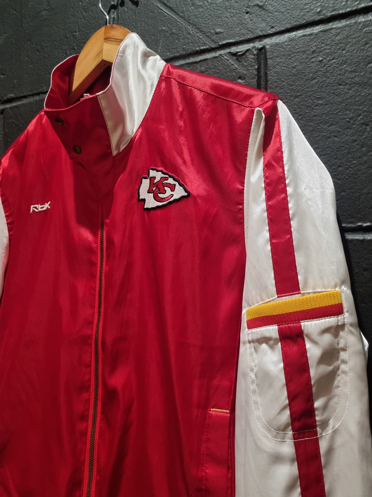 Kansas City Chiefs Reebok Satin Jacket Women Large