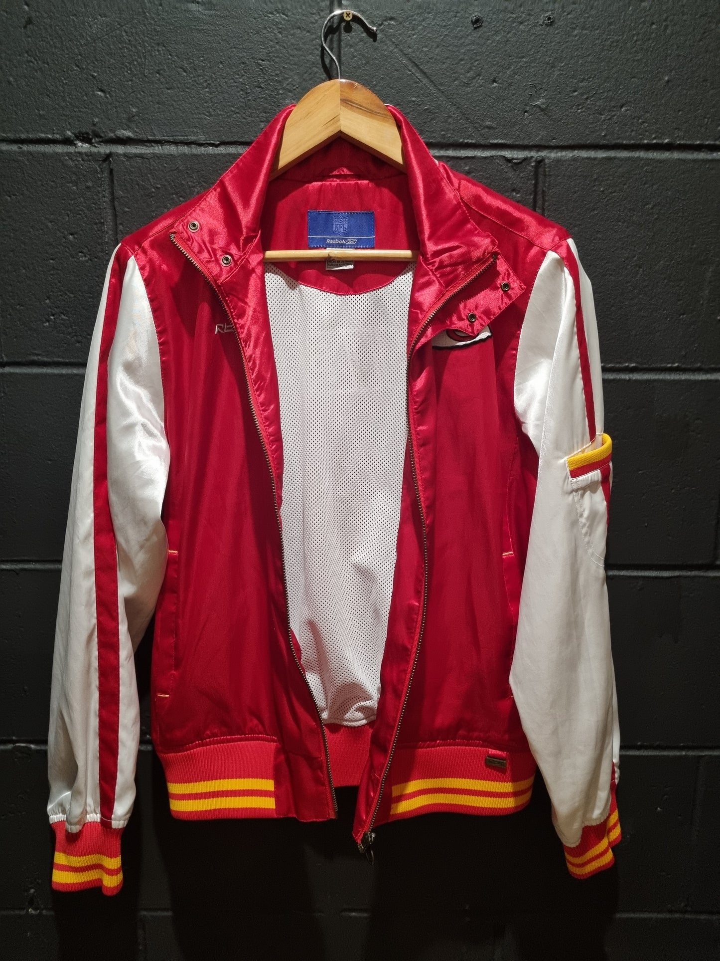 Kansas City Chiefs Reebok Satin Jacket Women Large