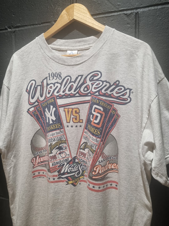 1998 World Series NY Yankees vs San Diego Padres Allstyle Apparal XL