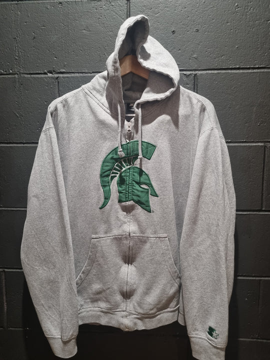 Michigan State Spartans Zipped Hoodie Large