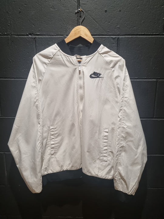 Classic Nike White and Black Jacket XL