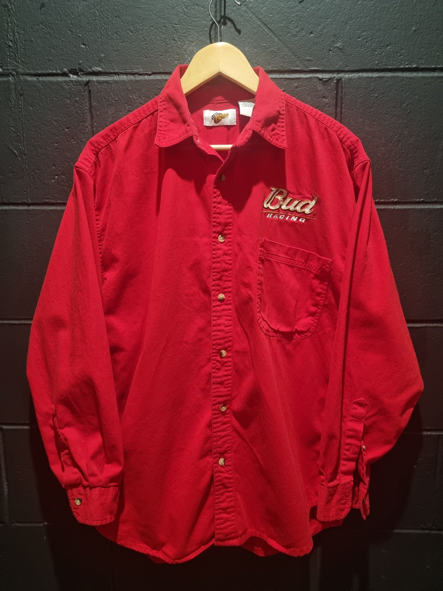 Budweiser Racing Dale Earnhardt Jr Denim Flannel Large