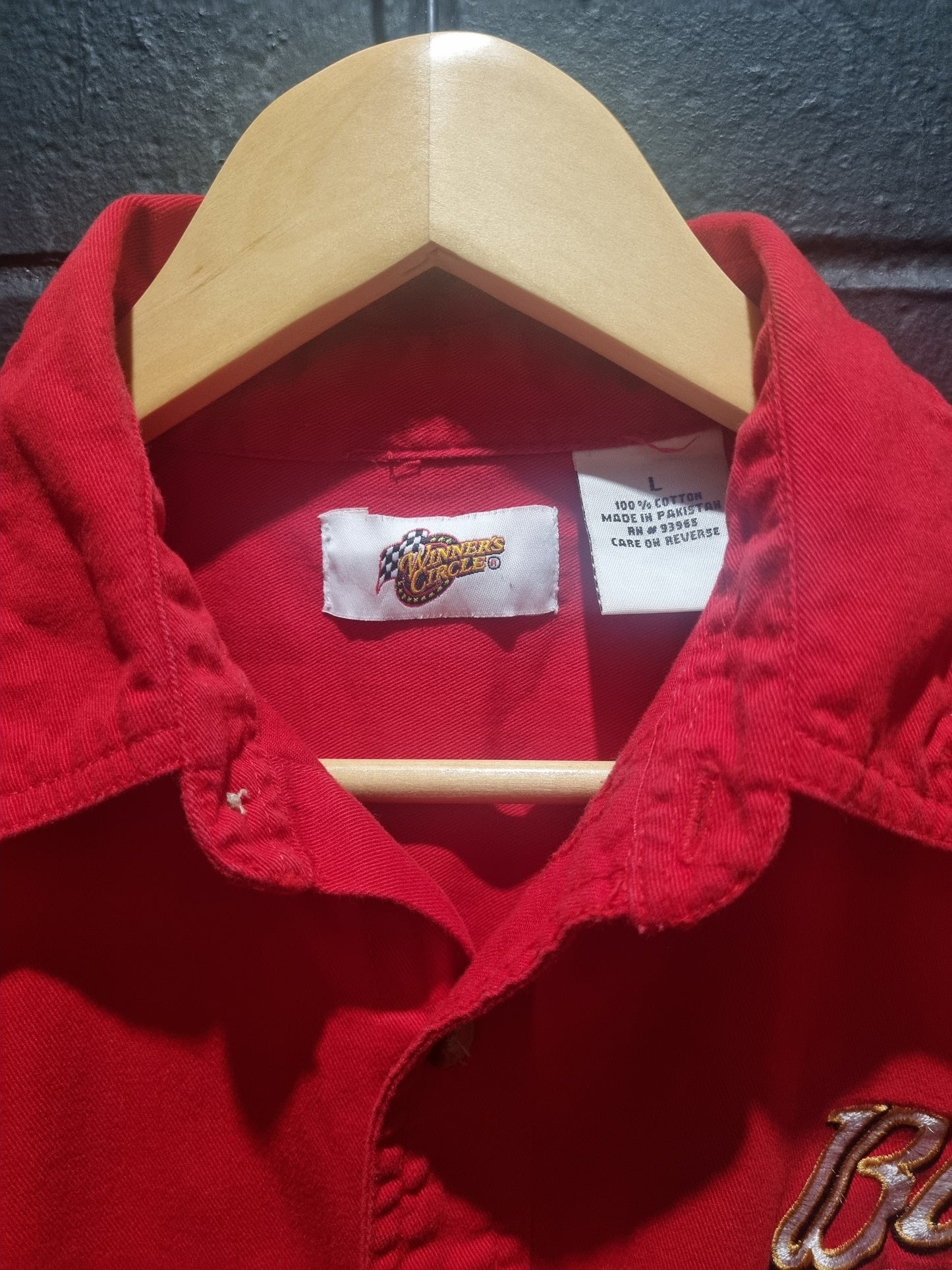 Budweiser Racing Dale Earnhardt Jr Denim Flannel Large