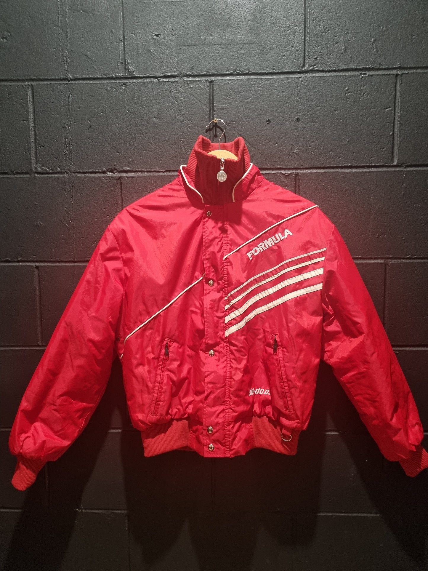 Vintage Ski Doo Formula Bombardier Snowmobile Racing Jacket Small