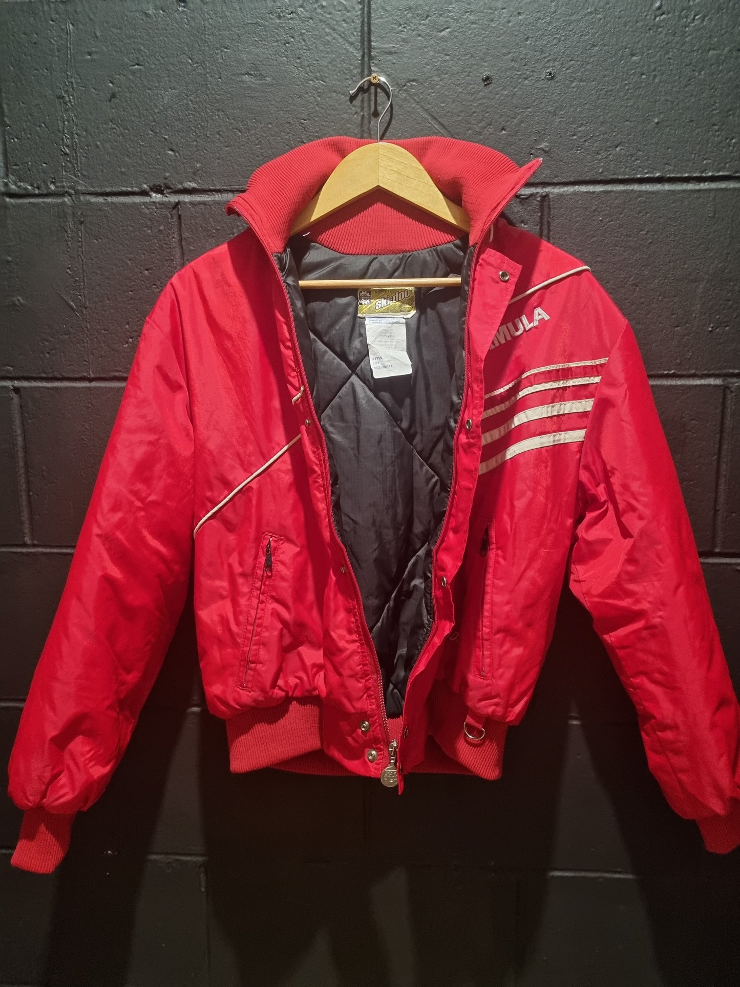 Vintage Ski Doo Formula Bombardier Snowmobile Racing Jacket Small