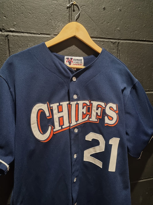 Chiefs Custom Made Baseball Ball Jersey Large