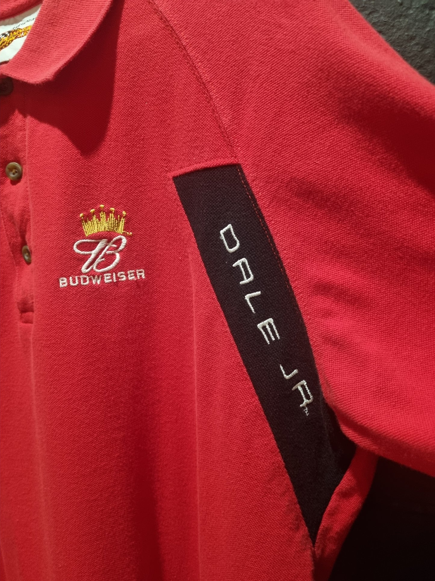 Budweiser Dale Jr Chase Authentics Polo Large
