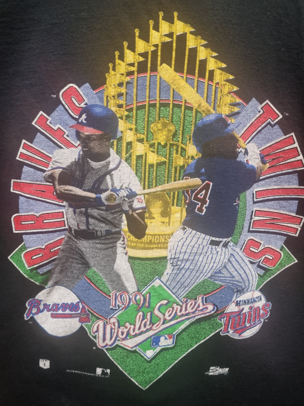 1991 World Series Braves vs Twins Salem Sportswear Large