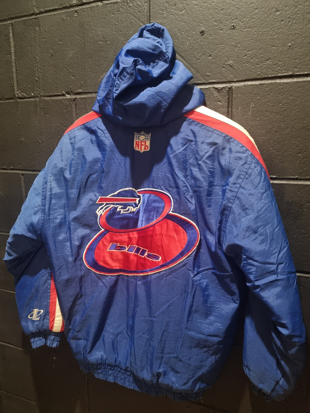 Buffalo Bills Authentic Logo Athletic ProLine Oversized Puffer Jacket Youth Large 14/16