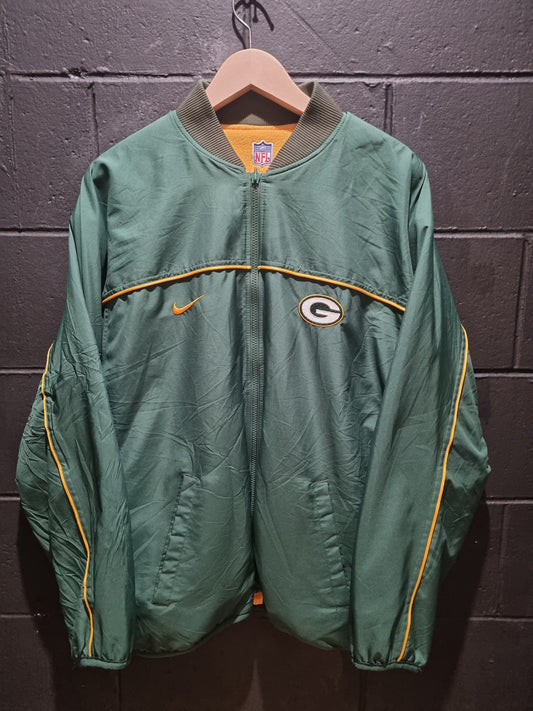 Green Bay Packers Nike Reversible Satin Oversized Jacket XL